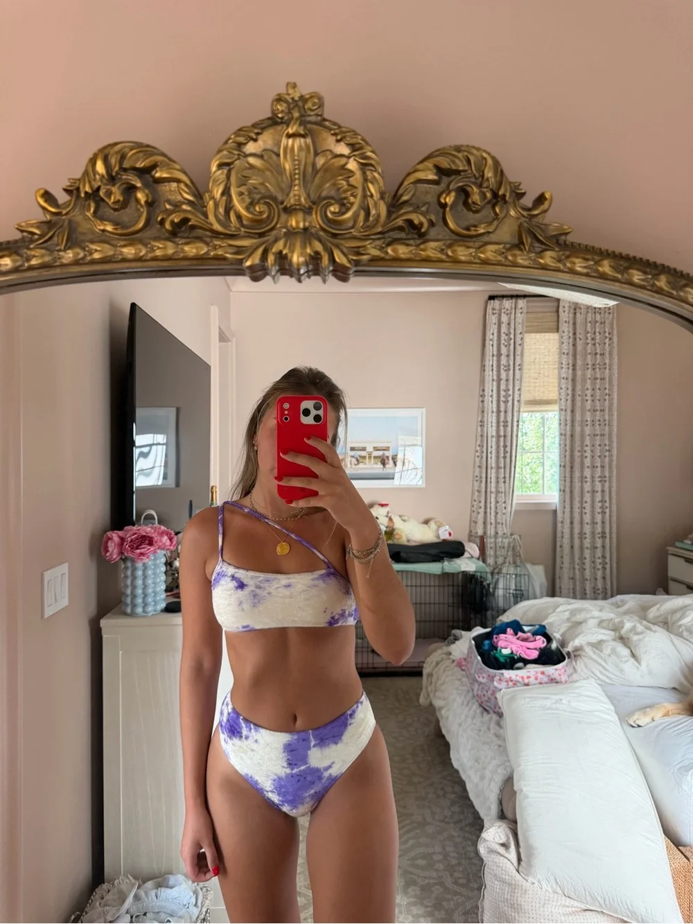 Tie-Dye Bralette & High-Waist Bikini